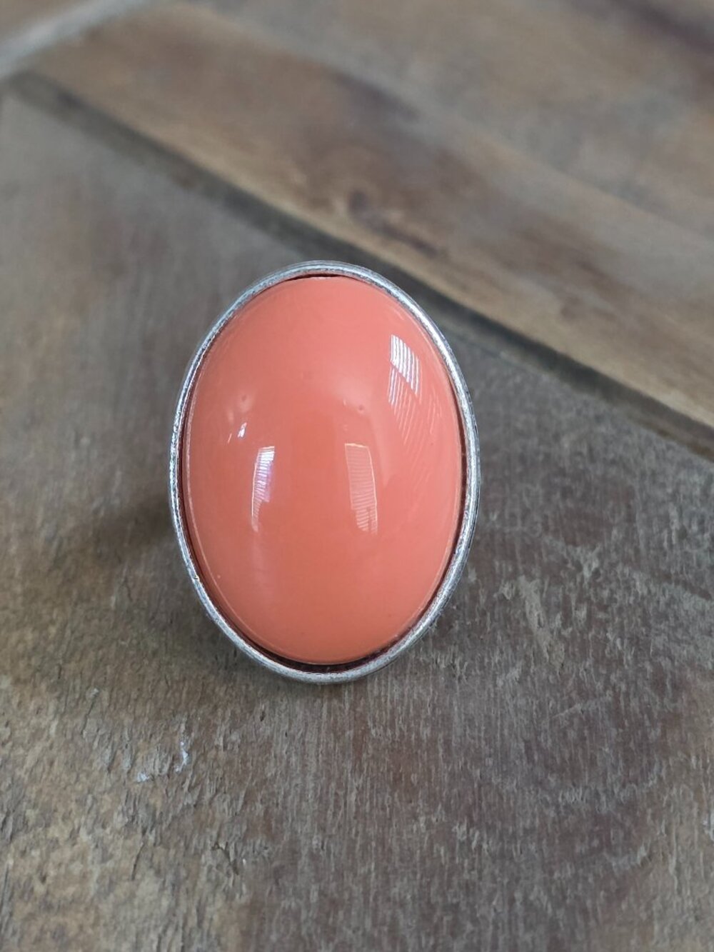 Coral Stone statement ring